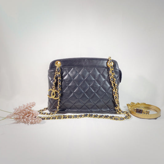 No.2329-Chanel Vintage Lambskin Shoulder Bag