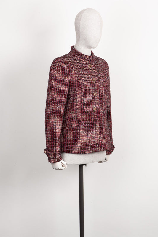 CHANEL Jacket Tweed Paris-Bombay Gold & Red