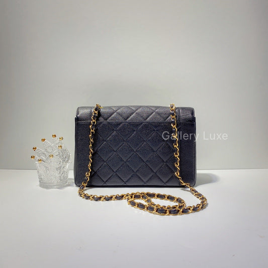 No.2066-Chanel Vintage Caviar Diana 25cm