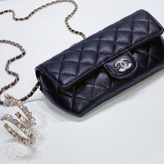 No.3393-Chanel Caviar Glasses Case With Classic Chain (Brand New / 全新貨品)