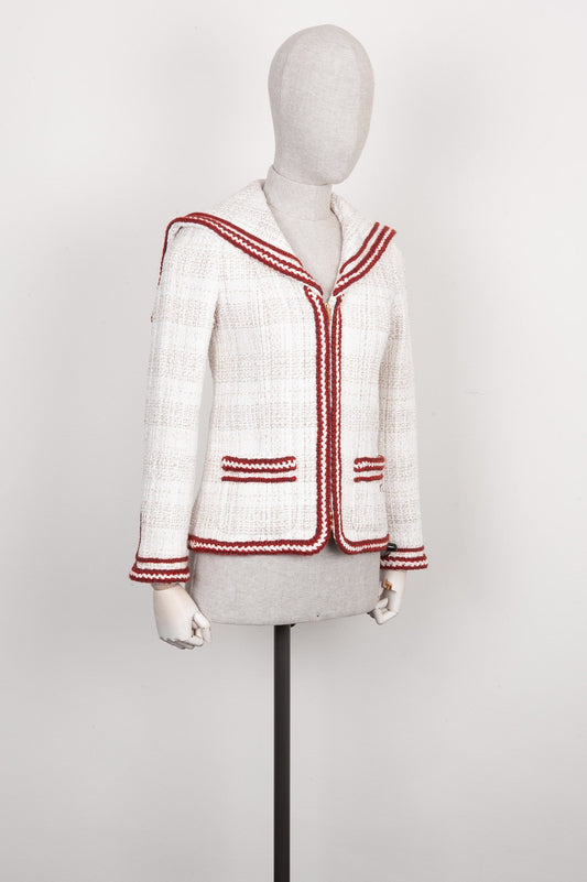CHANEL Jacket White Beige Paris-Hamburg