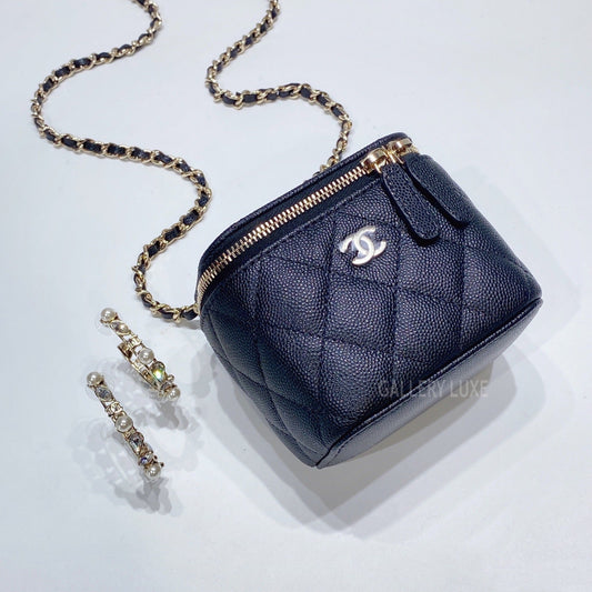 No.3437-Chanel Caviar Mini Vanity With Classic Chain (Brand New / 全新)