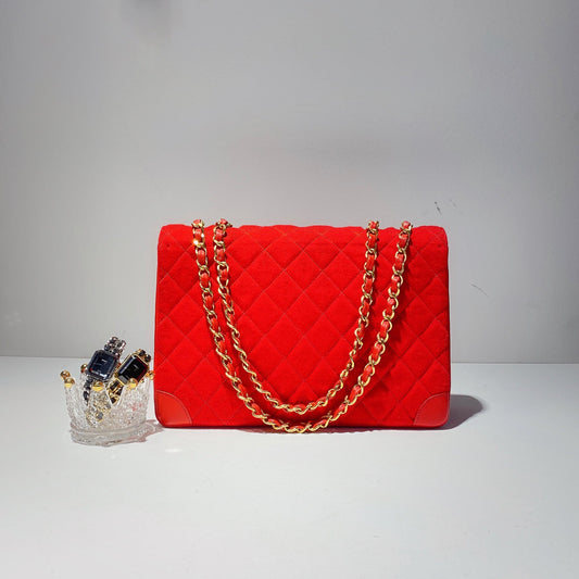 No.2356-Chanel Vintage Cotton Flap Bag