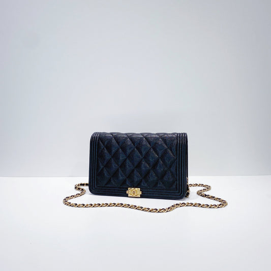 No.3668-Chanel Caviar Boy Wallet On Chain