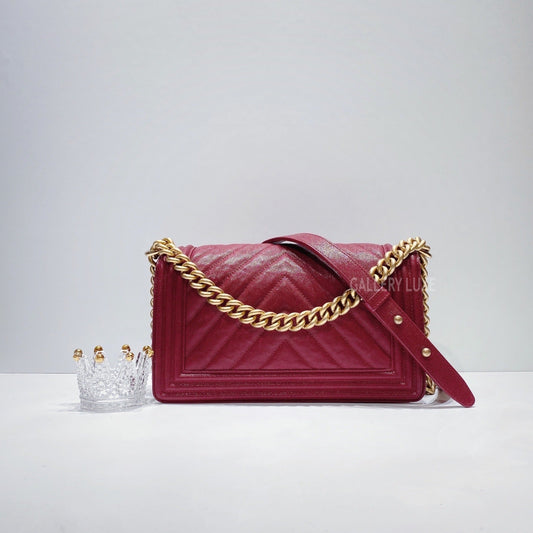 No.3410-Chanel Caviar Chevron Boy 25cm