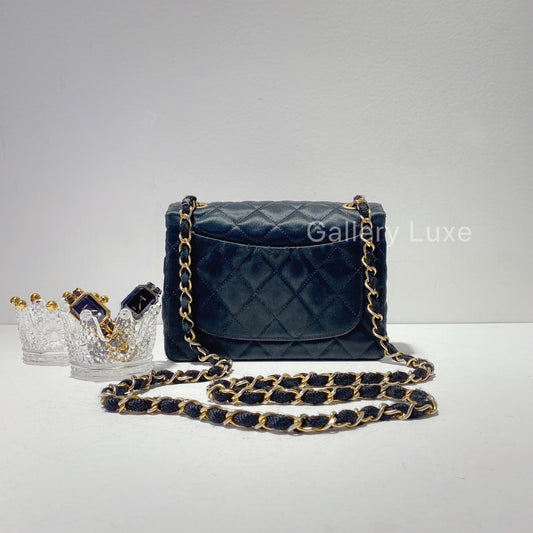 No.2281-Chanel Vintage Satin Classic Mini 17cm