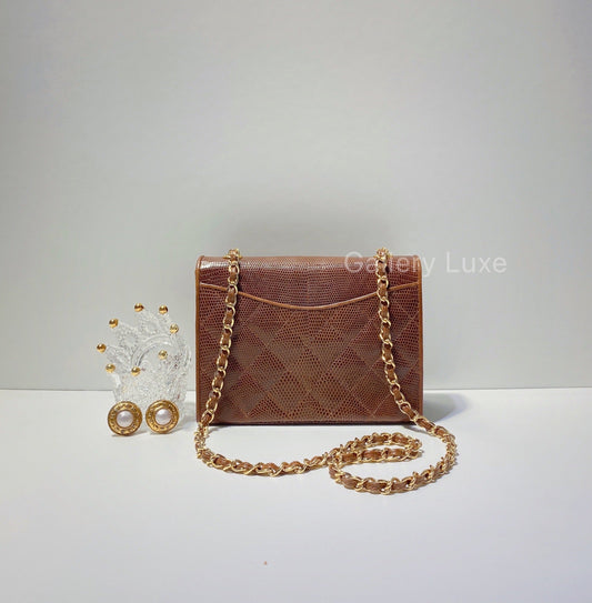 No.2885-Chanel Vintage Lizard Mini Flap Bag