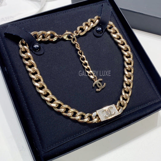 No.3484-Chanel Metal Crystal Necklace