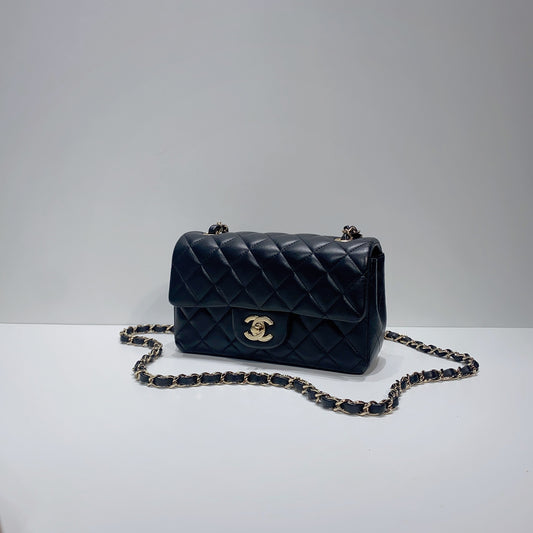 No.3818-Chanel Lambskin Rectangular Classic Flap Mini 20cm