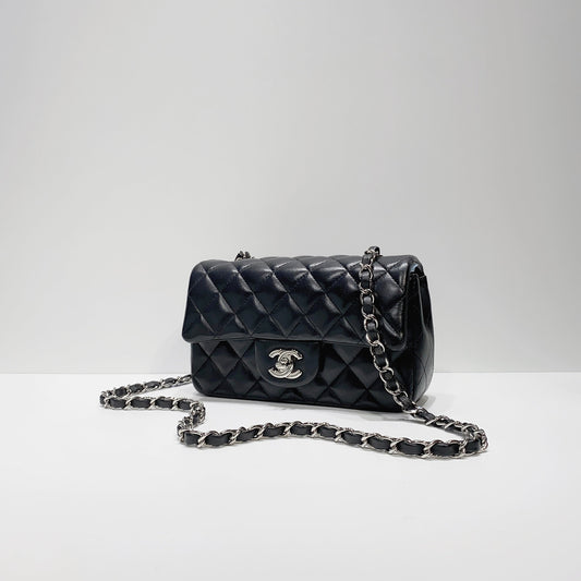 No.3859-Chanel Lambskin Rectangular Classic Flap Mini 20cm