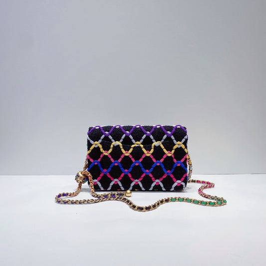 No.001342-1-Chanel Tweed Pearl Crush Wallet On Chain (Brand New / 全新貨品)