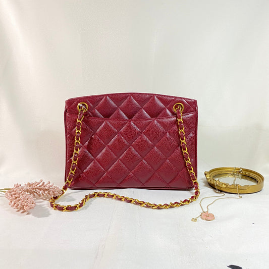No.2269-Chanel Vintage Caviar TurnLock Shoulder Bag