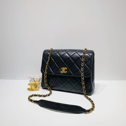 No.3492-Chanel Vintage Lambskin Flap Bag