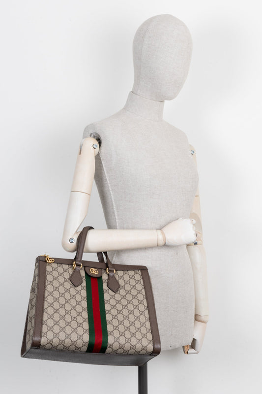 Luxury Gucci Trending 2025 Ophidia GG Tote Medium Supreme