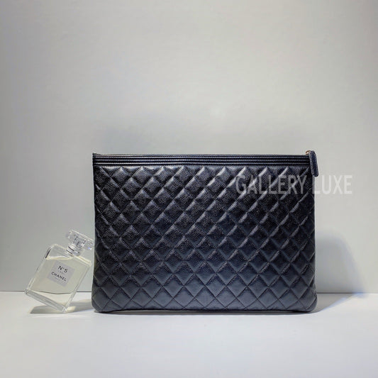 No.3091-Chanel Large Caviar Boy Clutch Case
