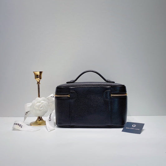 No.3491-Chanel Vintage Caviar Large Vanity Case