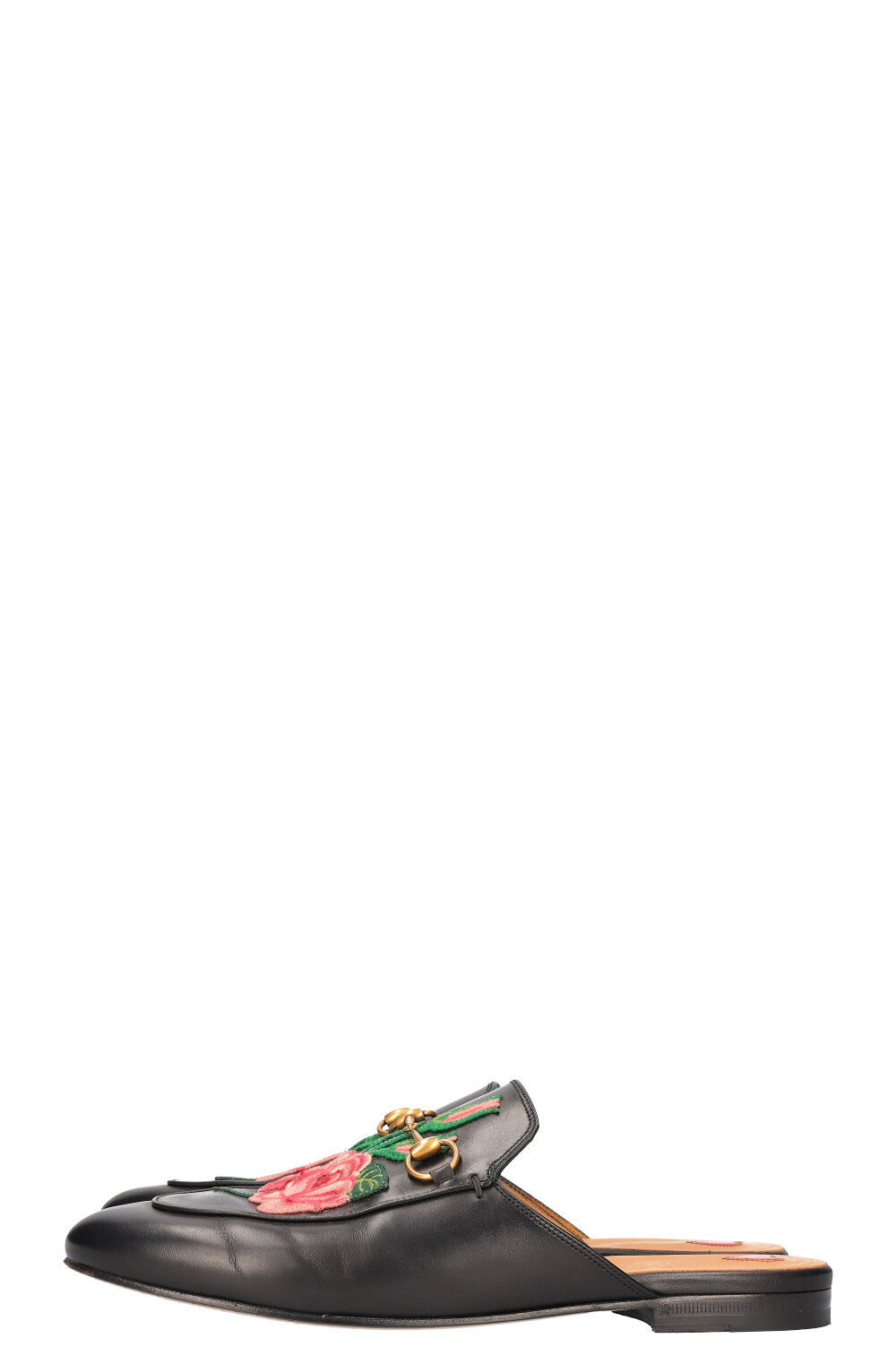Luxury Gucci Trending 2025 Princetown Embroidered Roses Black