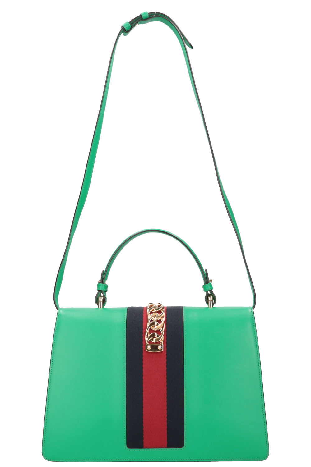 Luxury Gucci Trending 2025 Medium Sylvie Top Handle Bag Green