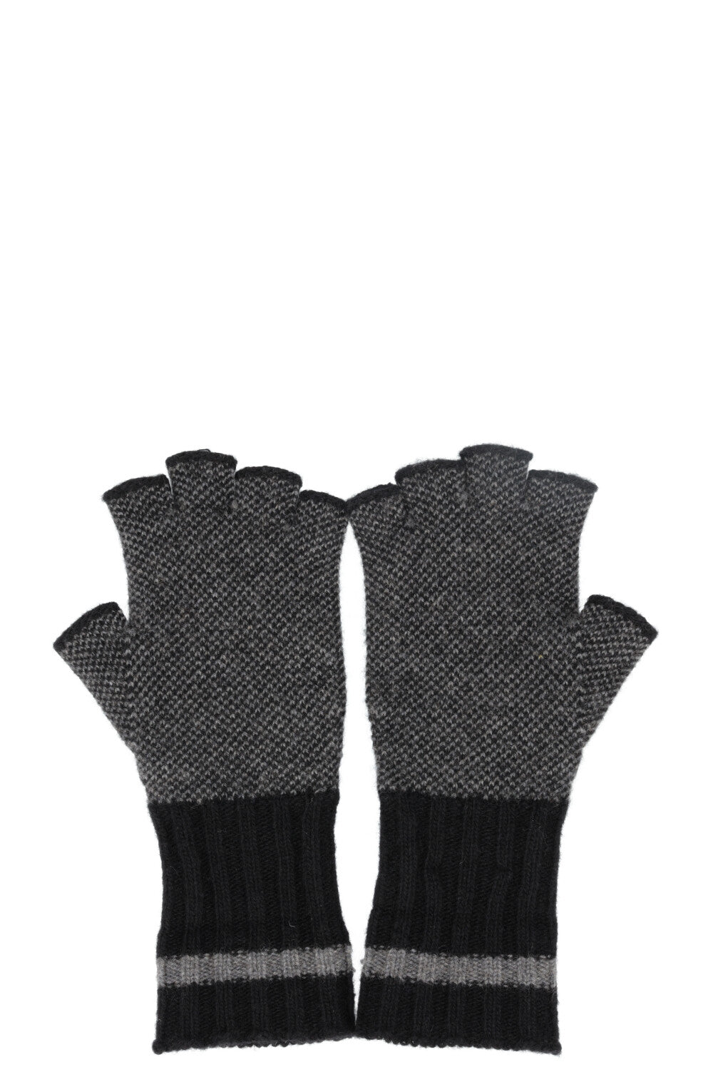 Luxury Gucci Trending 2025 GG Knit Gloves Charcoal Cashmere