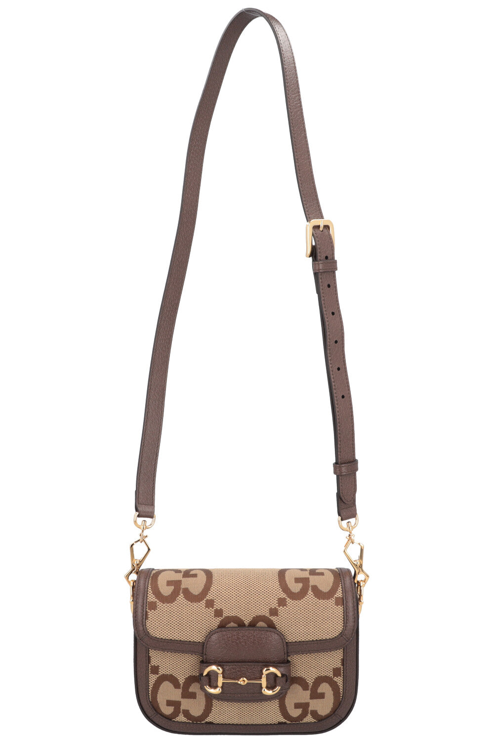 Luxury Gucci Trending 2025 1955 Horsebit Giant GG Crossbody Bag Canvas