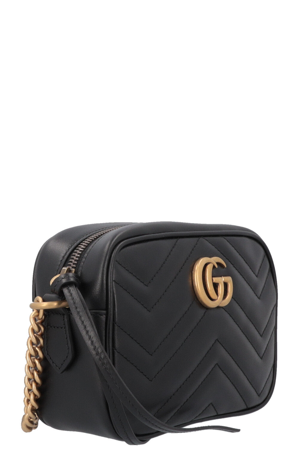 Luxury Gucci Trending 2025 Small Marmont Quilted Crossbody Bag Black