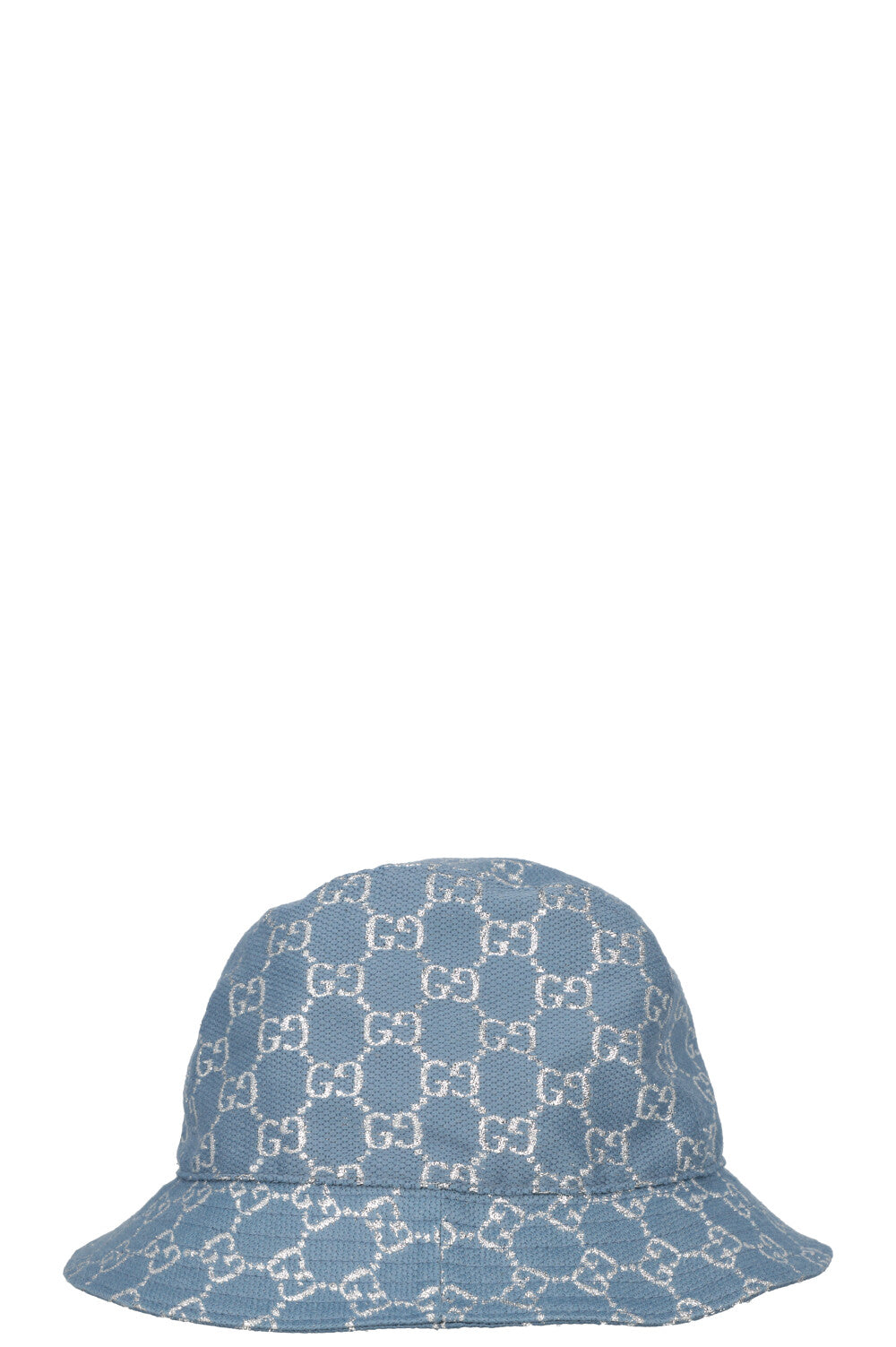 Luxury Gucci Trending 2025 GG Supreme Lurex Hat Blue Silver
