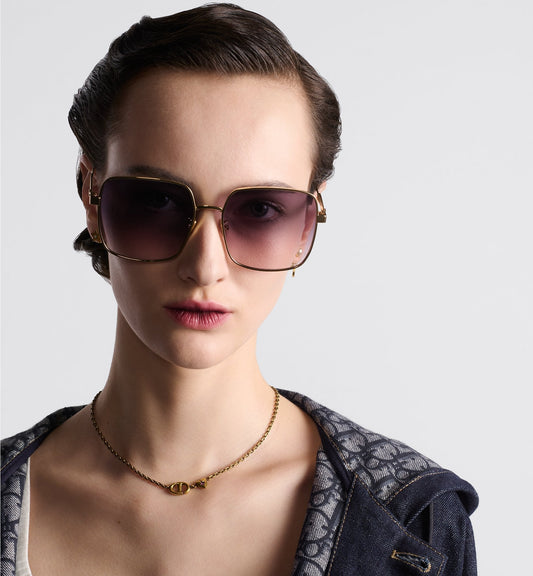 Luxury Diorcannage S1U Gradient Purple To Pink Square Sunglasses