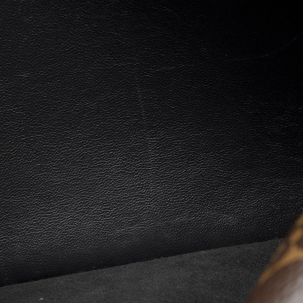 Louis Vuitton Calf Leather Monogram Canvas Double V Satchel (SHF-20589)