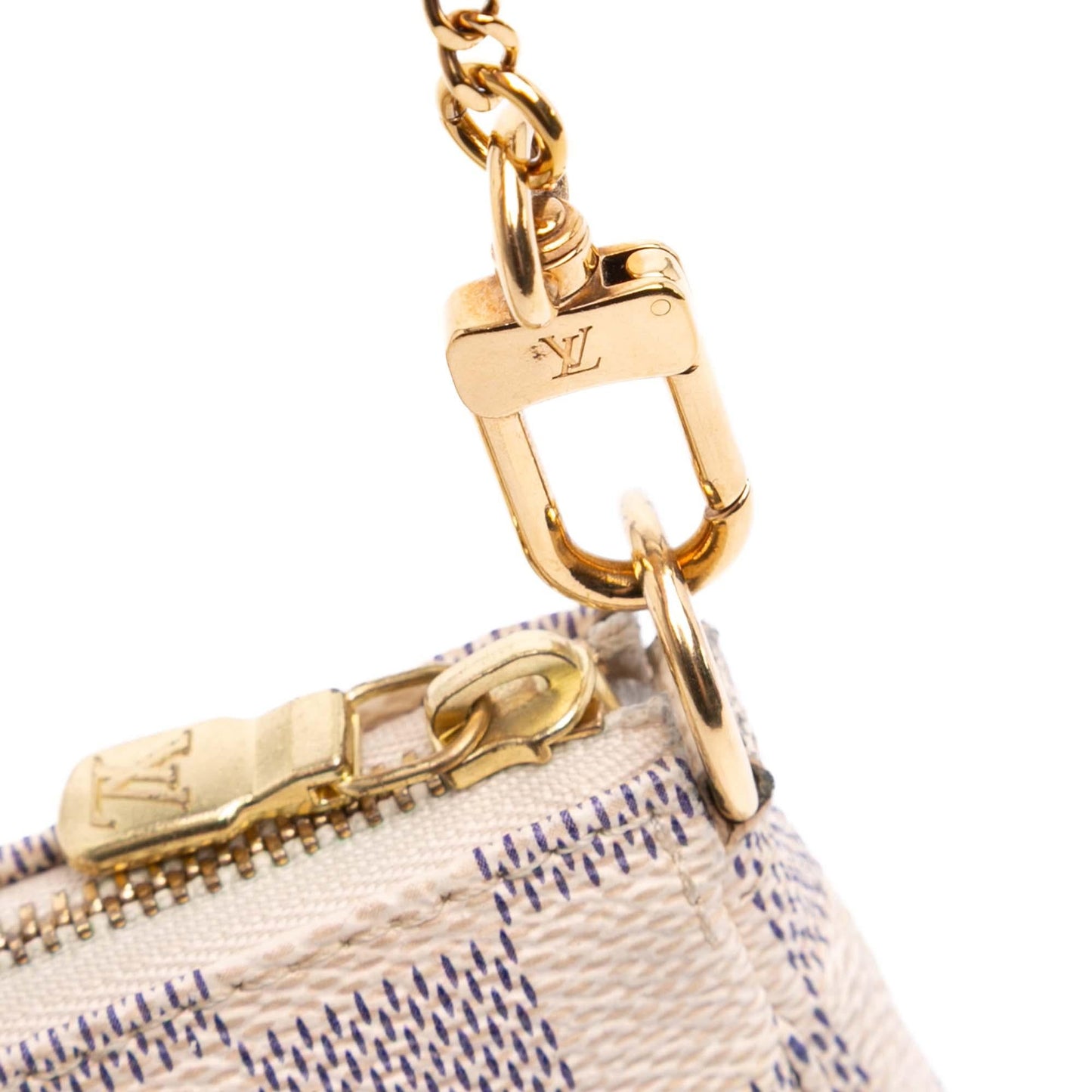 Louis Vuitton Damier Azur Christmas Birds Mini Pochette Accessoires
