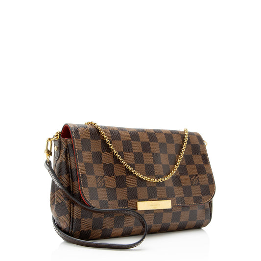 Louis Vuitton Damier Ebene Favorite MM Shoulder Bag