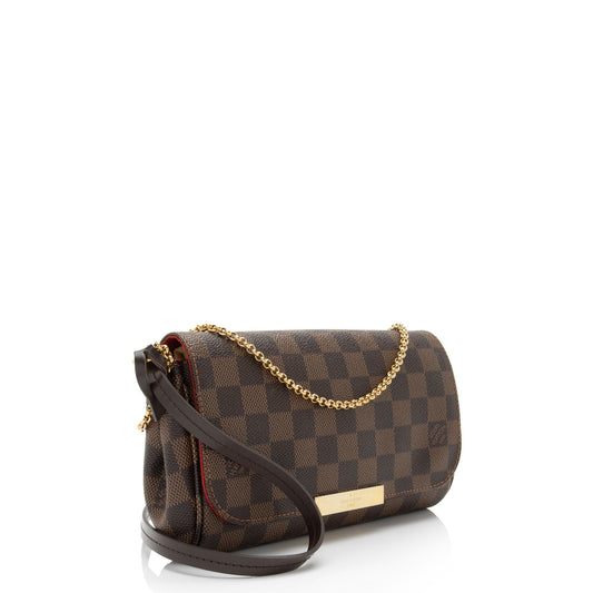 Louis Vuitton Damier Ebene Favorite PM Shoulder Bag (SHF-rJm3rI)