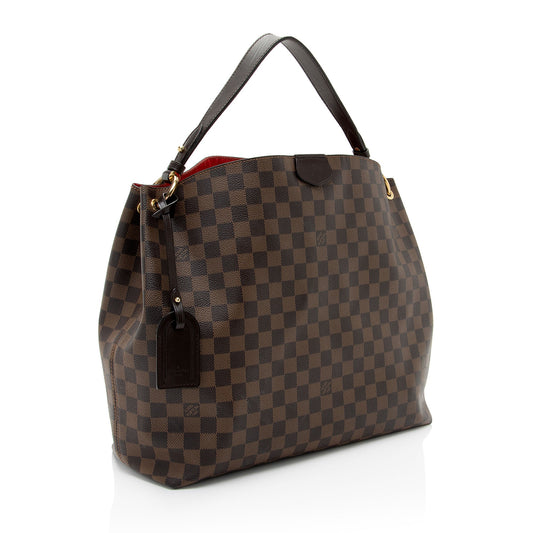 Louis Vuitton Damier Ebene Graceful MM Hobo (SHF-NqYGGJ)