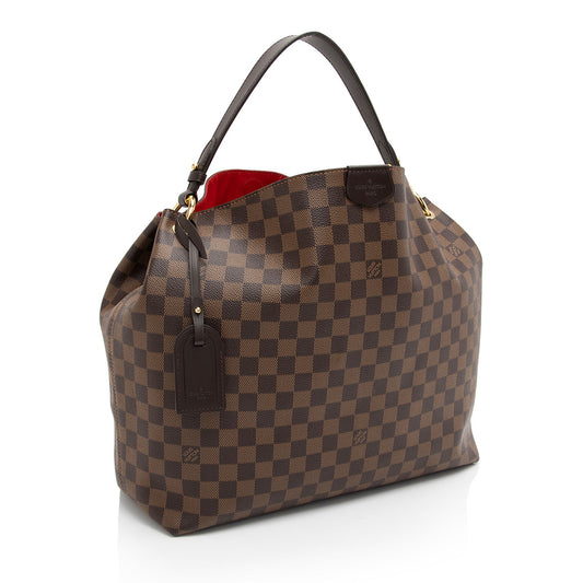 Louis Vuitton Damier Ebene Graceful MM Hobo (SHF-0rab8W)