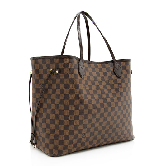 Louis Vuitton Damier Ebene Neverfull GM Tote (SHF-20137)