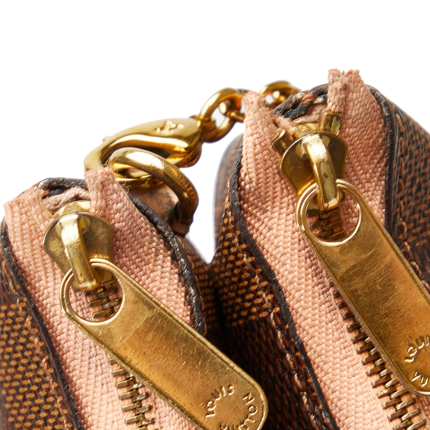 Louis Vuitton Damier Ebene Pochette Double Zip (SHG-Jb8Owu)