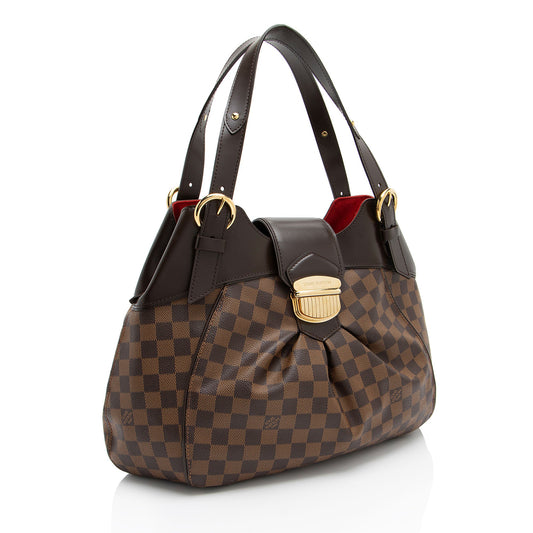Louis Vuitton Damier Ebene Sistina GM Shoulder Bag (SHF-TDwhUH)