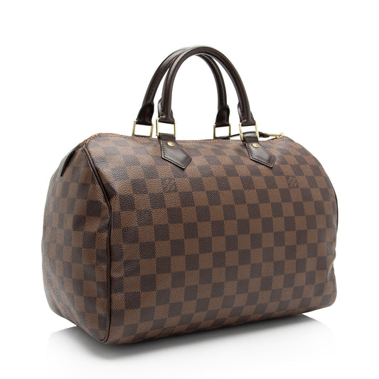 Louis Vuitton Damier Ebene Speedy 30 Satchel (SHF-5qSy2b)