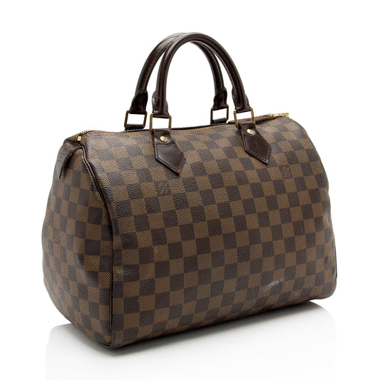 Louis Vuitton Damier Ebene Speedy 30 Satchel (SHF-yrMtsc)