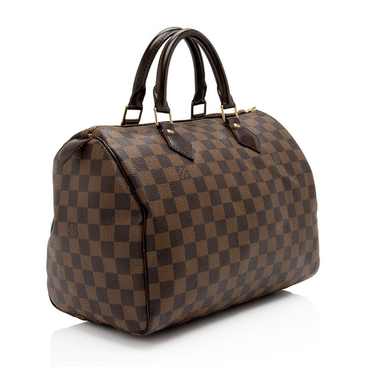 Louis Vuitton Damier Ebene Speedy 30 Satchel (SHF-WvnBvw)