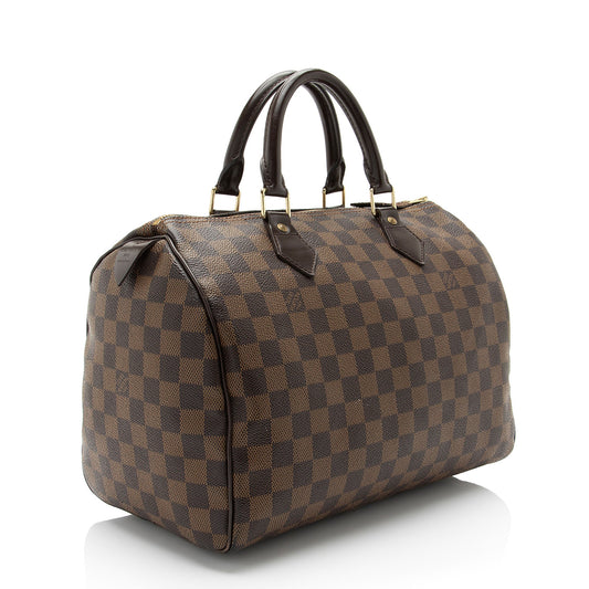 Louis Vuitton Damier Ebene Speedy 30 Satchel