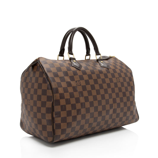 Louis Vuitton Damier Ebene Speedy 35 Satchel (SHF-gtaJsL)