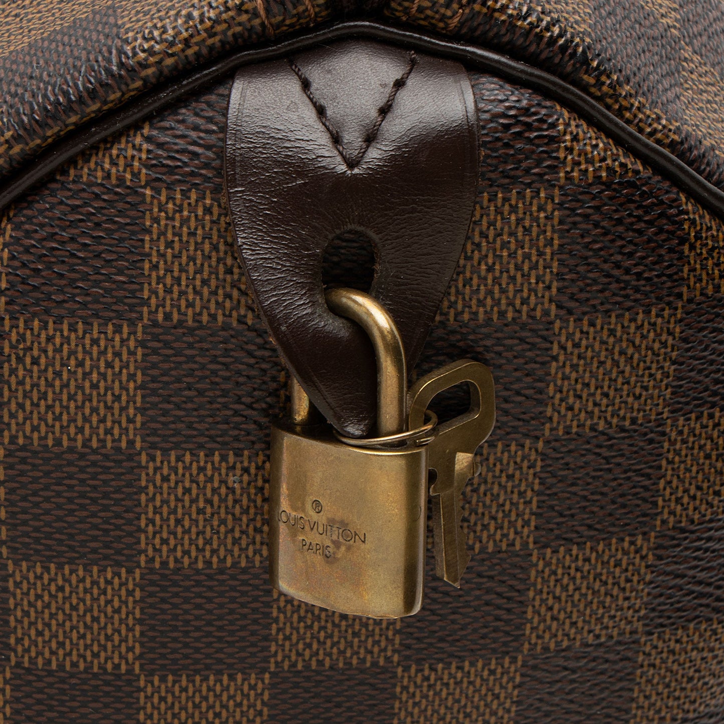 Louis Vuitton Damier Ebene Speedy 35 Satchel (SHF-w0gcrV)