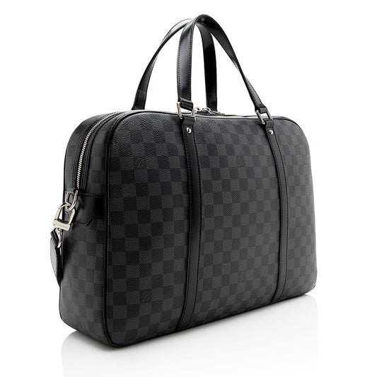 Louis Vuitton Damier Graphite Jorn Briefcase (SHF-21749)