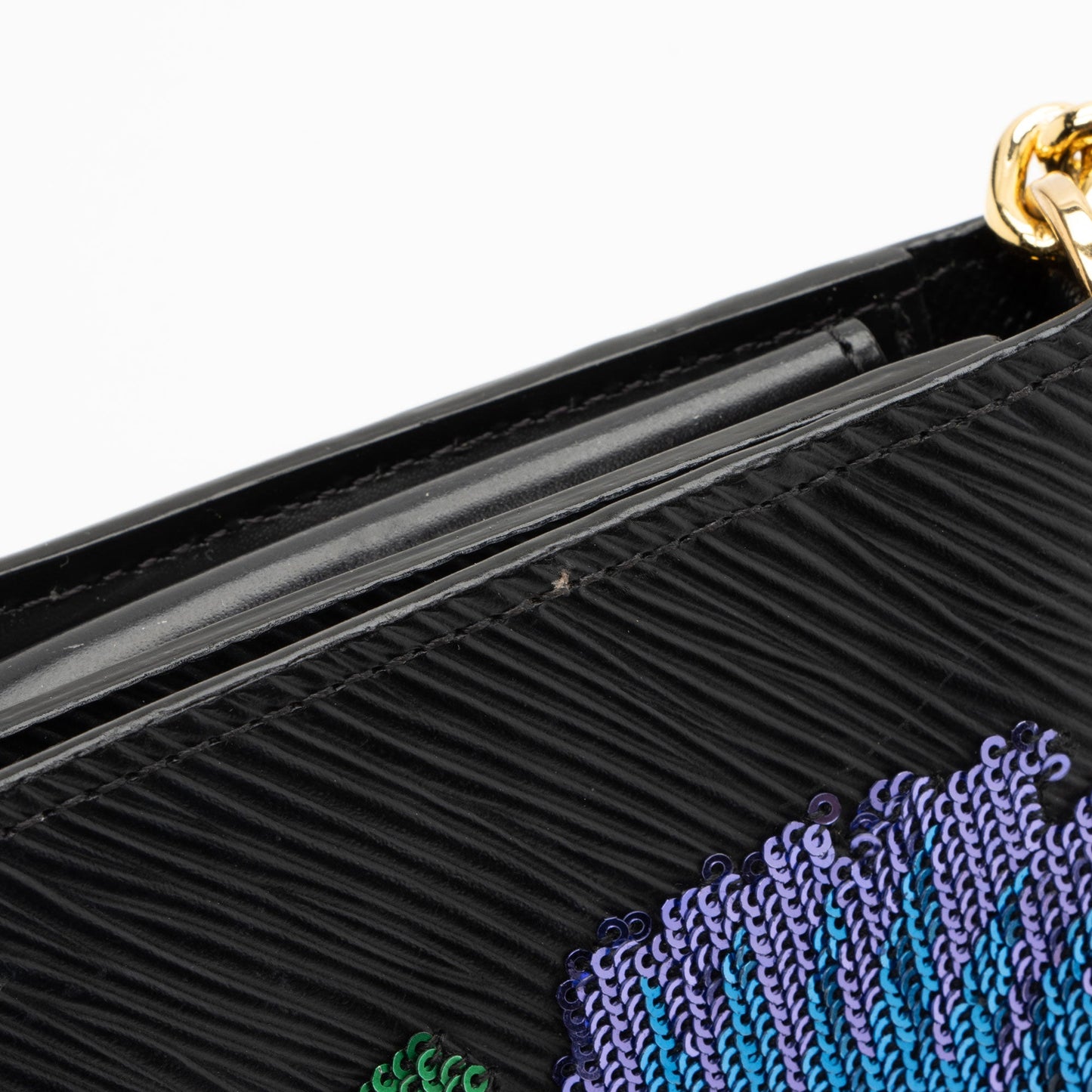 Louis Vuitton Epi Leather Sequin Hummingbird Twist Chain Wallet