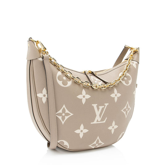 Louis Vuitton Giant Monogram Empreinte Bicolor Canvas Loop Hobo