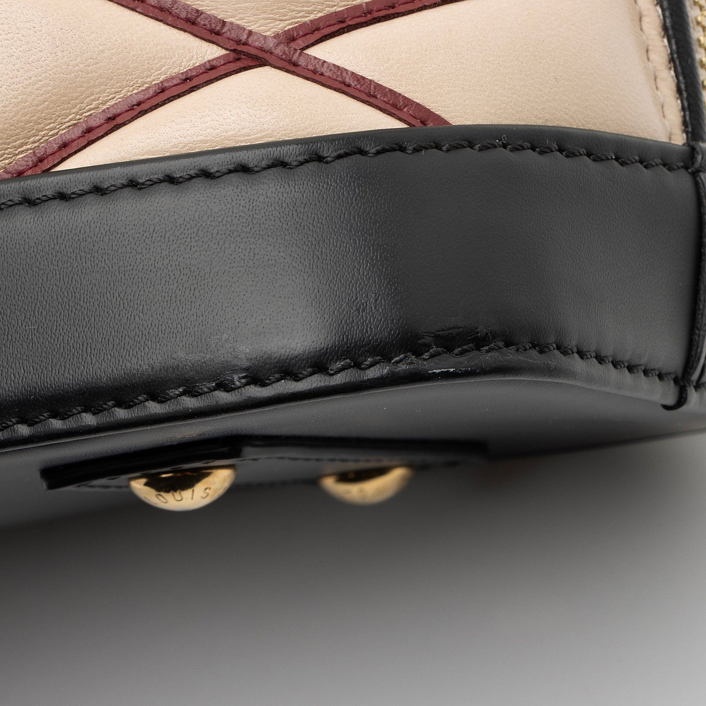 Louis Vuitton Lambskin Malletage Alma BB Satchel