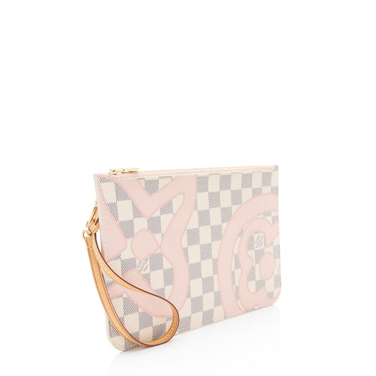 Louis Vuitton Limited Edition Damier Azur Tahitienne Neverfull MM Pochette