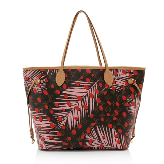 Louis Vuitton Limited Edition Monogram Canvas Jungle Dots Neverfull MM Tote (SHF-0Ykiw5)