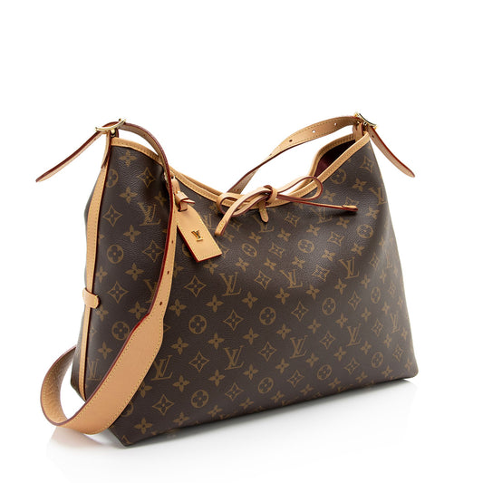 Louis Vuitton Monogram Canvas CarryAll MM Shoulder Bag (SHF-y100jU)