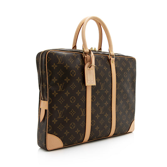 Louis Vuitton Monogram Canvas Porte Documents Voyage Bag (SHF-22639)
